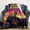 Name Custom Snoop Dogg Print Flannel Blanket High Quality Warm Comfortable Cover for All Seasons Perfect for Gifts Home Decor