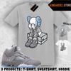 Tee Shirt Matching AJ 5 Wolf Grey 2026 Match Sneaker Sneakerhead Kawsone T Shirt