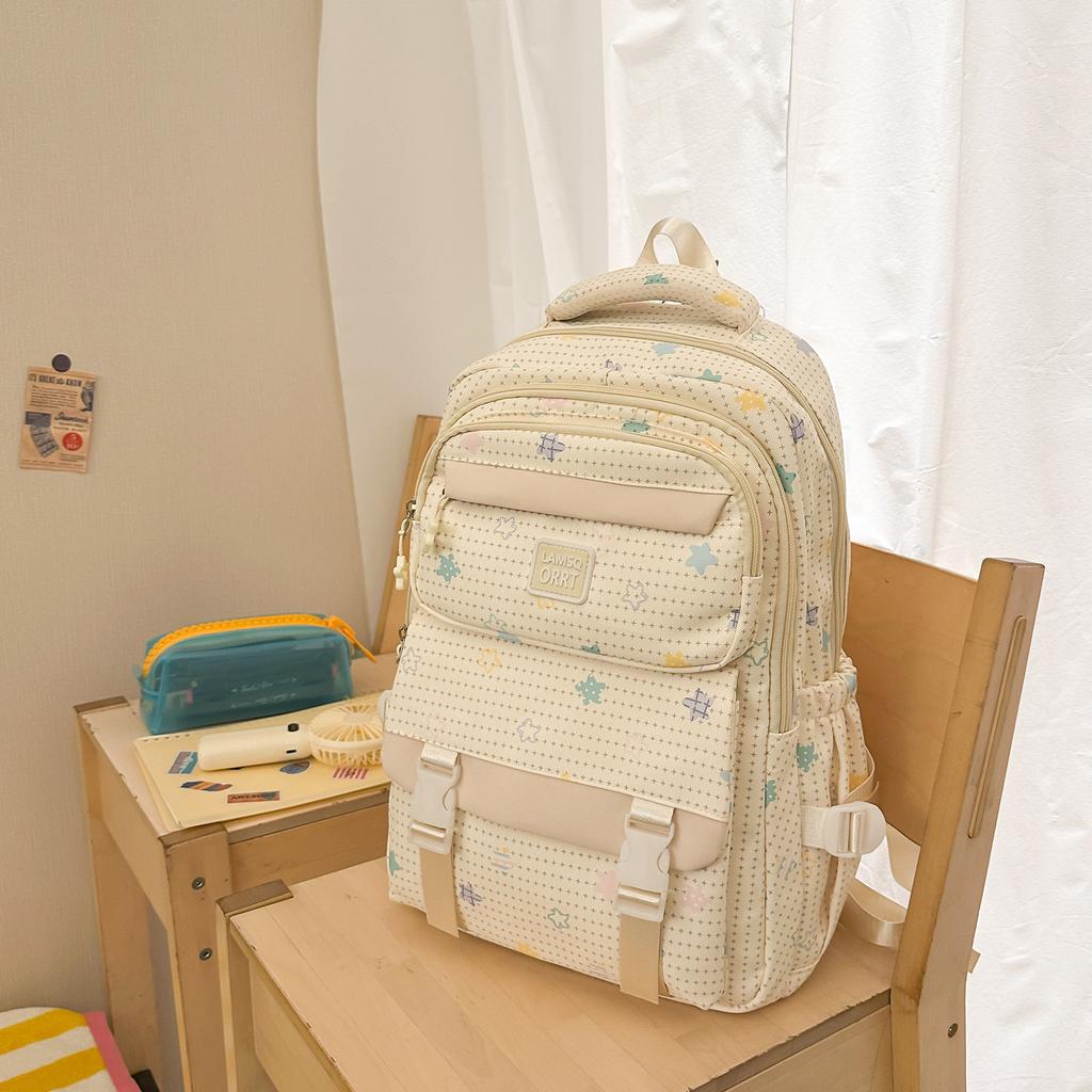 Schultasche Neuer College-Stil Schultasche Japanischer Retro-Karomuster-Rucksack Weiblicher High-School-Schüler Schultasche Große Kapazität Schülerrucksack