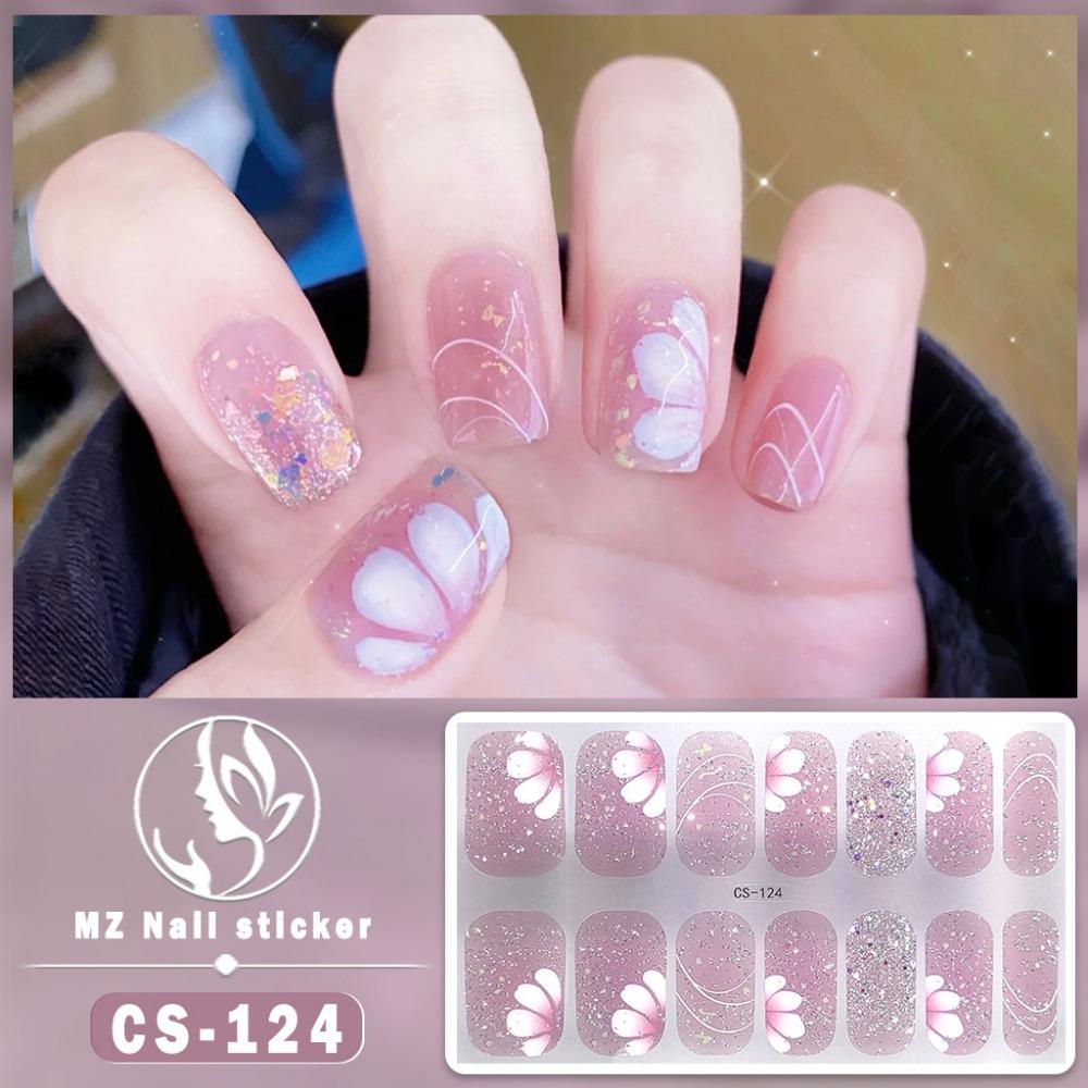 CS voděodolná gelová fólie na nehty bez pečení plná samolepka kontrastní barva tygří hlava nail art fólie papír fólie na nehty papír nálepka