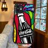 C-CocaS-Fashion Cola Silicone Matte Phone Case For Iphone 13 14 15 16 Pro Max 11 12 X Xs Max Soft Cover