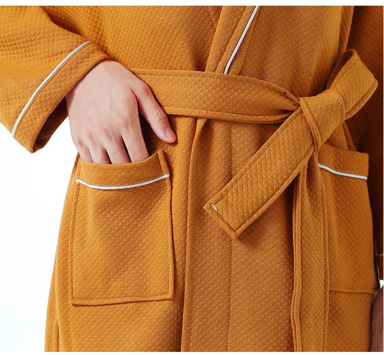 All-Season Cotton Bathrobe for Men and Women, Hotel-Style with Logo