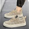 Fashion Canvas Shoes Men's Low Top Summer 2025 New Niche Design Printed Casual Shoes Thick Soled Sports Fashion Trend Chunky sneakers