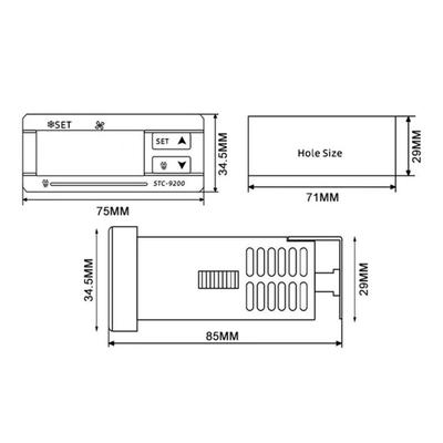 Controller Defrost Thermostat Electronic Measuring Range