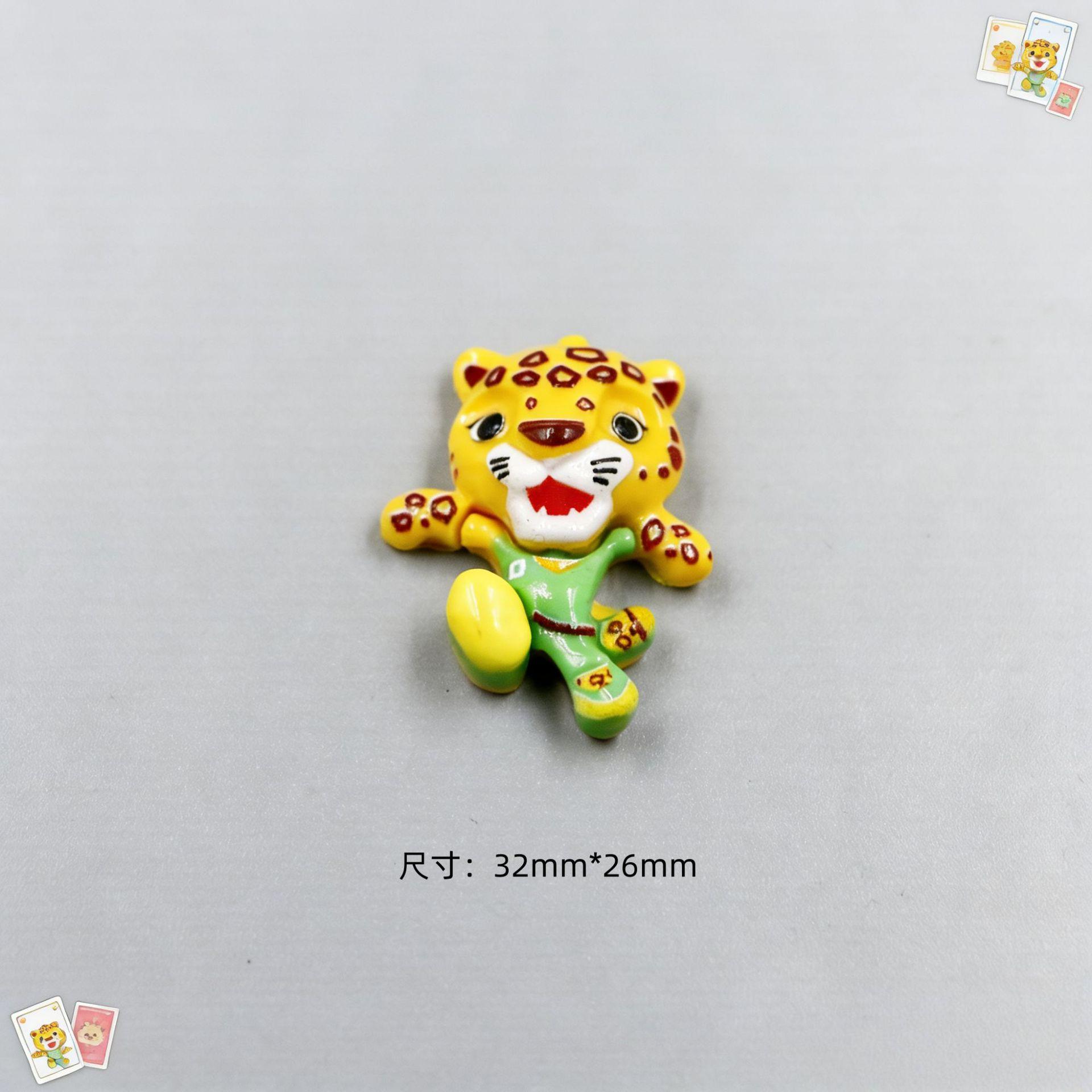 

car 2026 US-Canada-Mexico World Cup mascot resin accessories, cream glue small ornaments DIY keychain jewelry materials