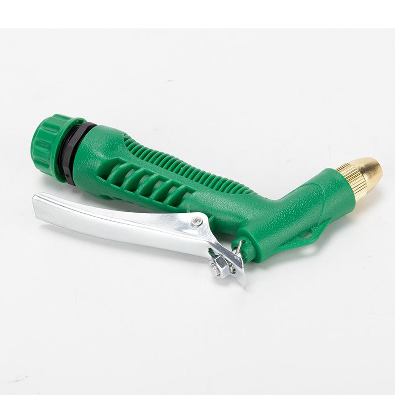 High-Pressure Green Plastic Water Gun Nozzle for Gardening, Car Wash, and Household Cleaning