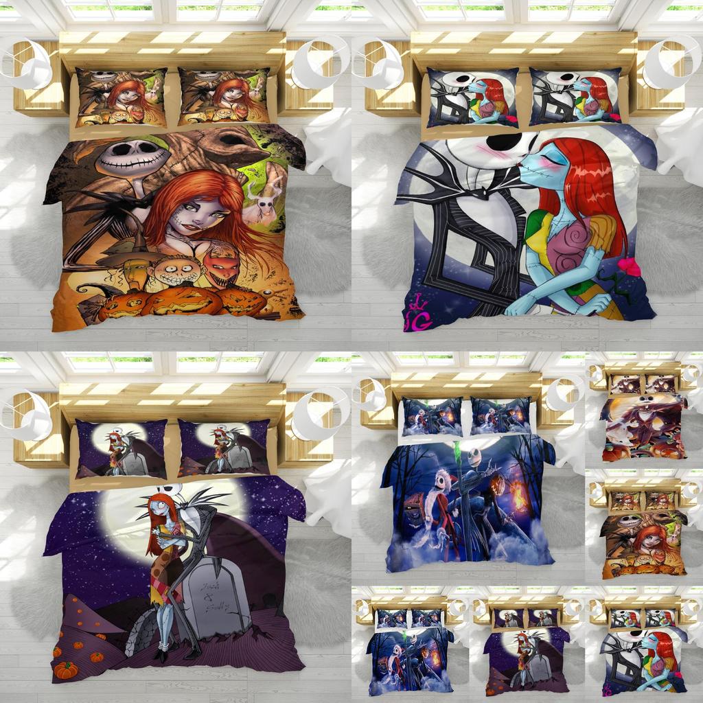 Luxuriöses 3-teiliges The Nightmare Before Christmas Bettwäscheset für ultimativen Komfort