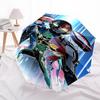 1pc Power Rangers Auto-Open Umbrella, Portable 3-Fold Design with 8-Bone Iron Frame, Outdoor Umbrella, Perfect Gift for Fans, Travelers, Everyday Use,