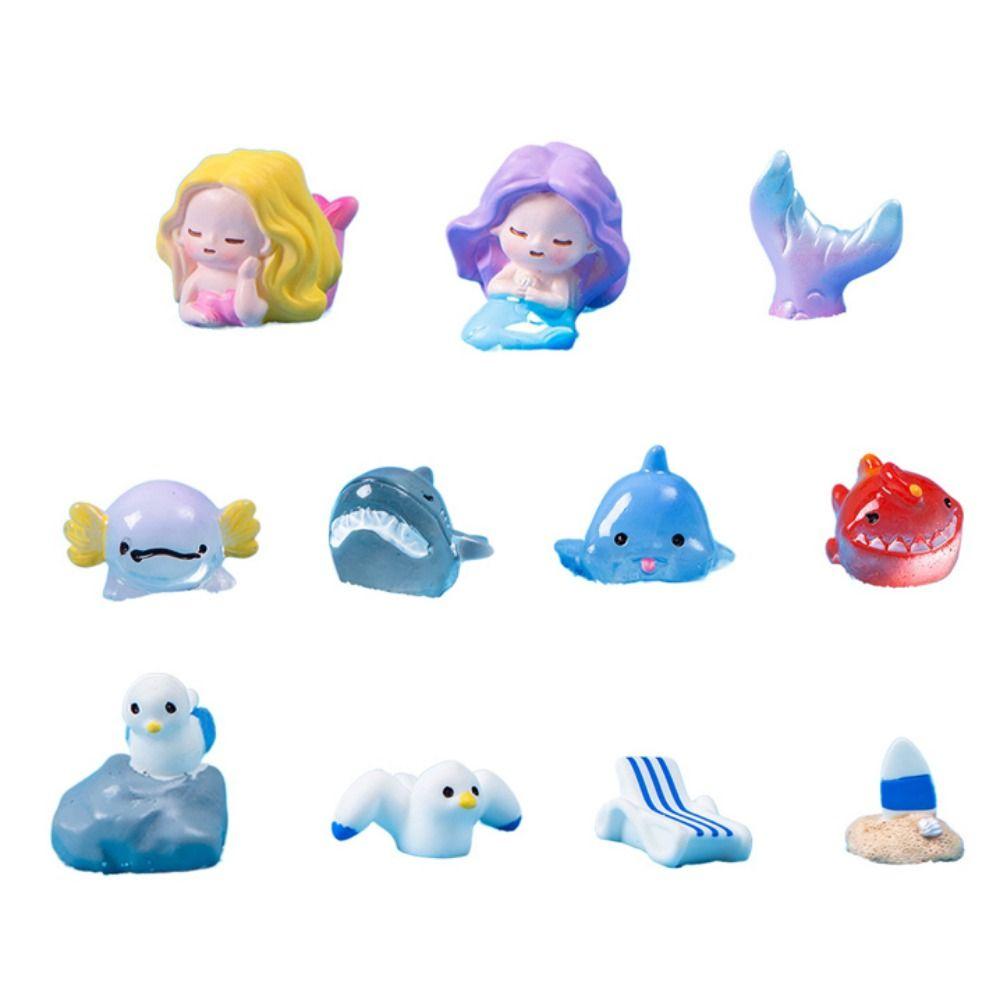 

Украшение для мини-яхты из смолы, декоративные имитации морских животных, сказочные садовые украшения