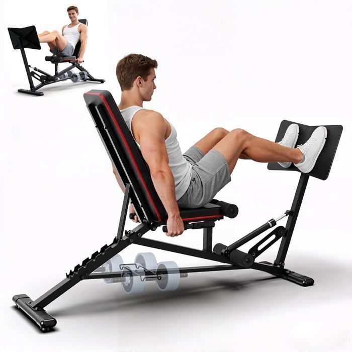 PASYOU Heavy Leg Press, Backrest Adjustable To 9 Positions