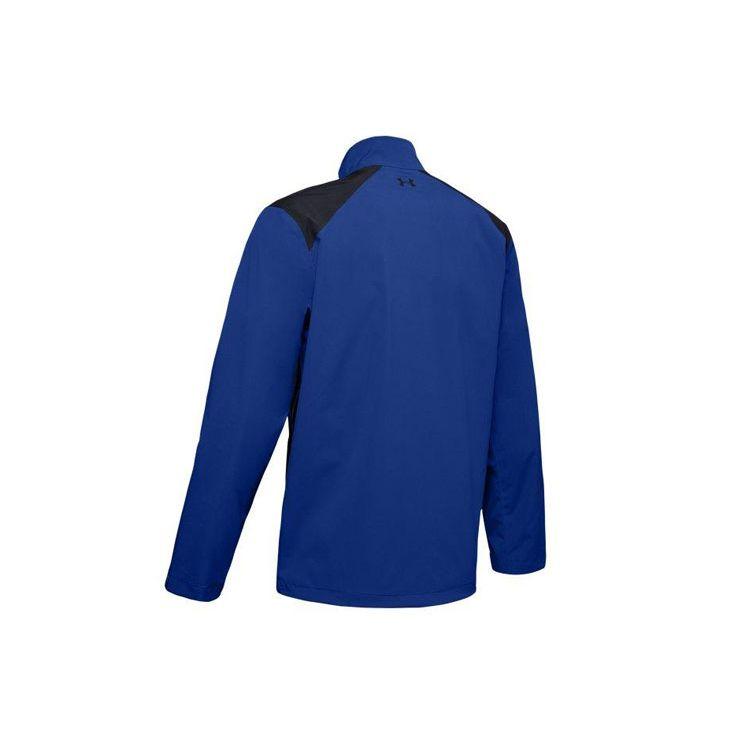 Under Armour Portrush Rain Logo Print Contrast Collar Jacket Men Jacket Blue 1352108-400