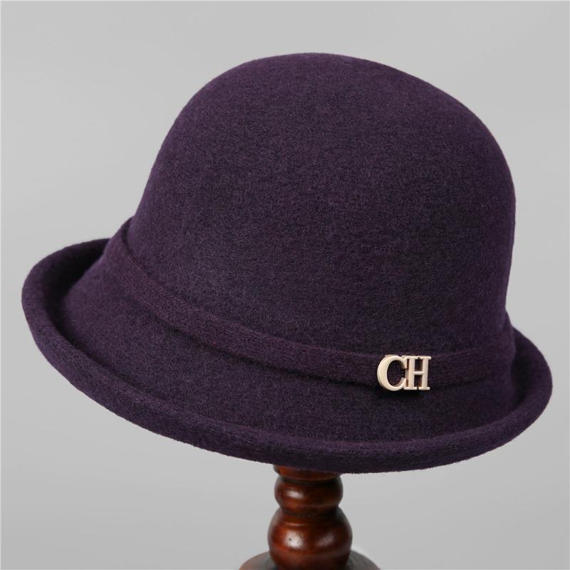 Hat Autumn and Winter Bucket Hat New Top Hat Women's Warm and Cold Wool Basin Hat