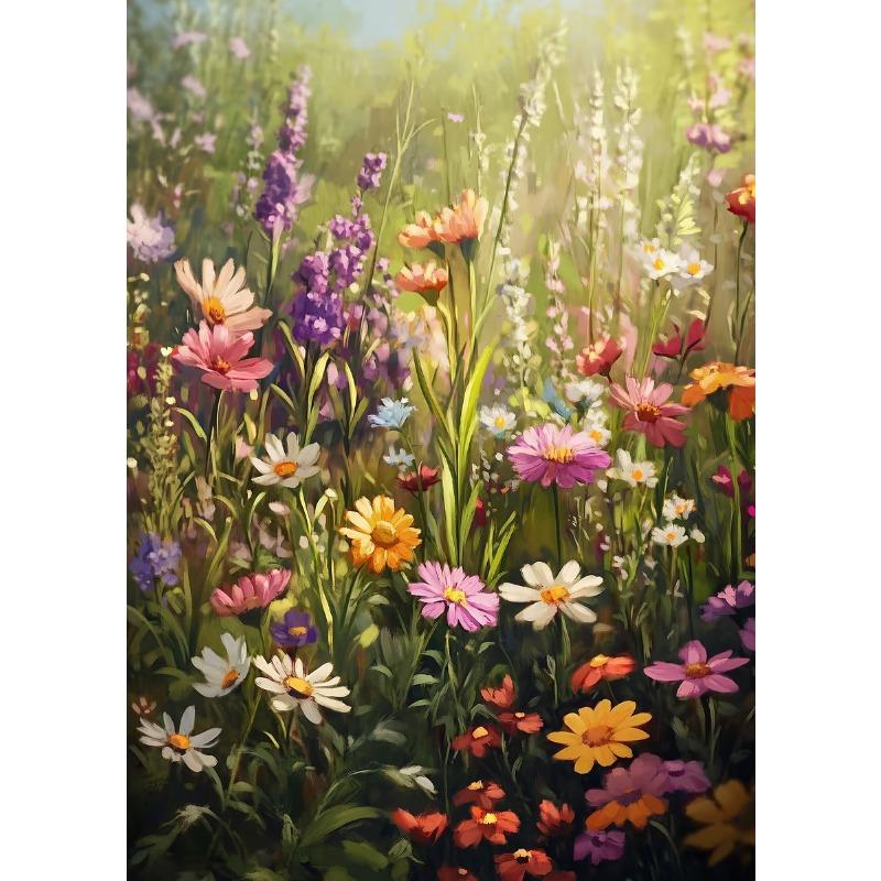 Modern Nature Aesthetics Wildflower Scenery Art Poster Canvas Oil Painting Mural Living Room Bedroom Home Decoration Frameless
