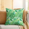 Tropical Palm Leaves Cushion Cover Silky Short Plush Invisible Zipper Dustproof Sofa Pillow Case For Home Decor