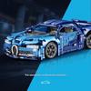 Non-Toxic City Technical 1:14 Blue Super Racing Car Building Blocks Moc Assemble Sports Vehicle Model Birthday Christmas Halloween Gifts