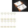 10Pcs Table Number Stands Layered Heart Style Stable Base Electroplated Metal Place Card Holder for 