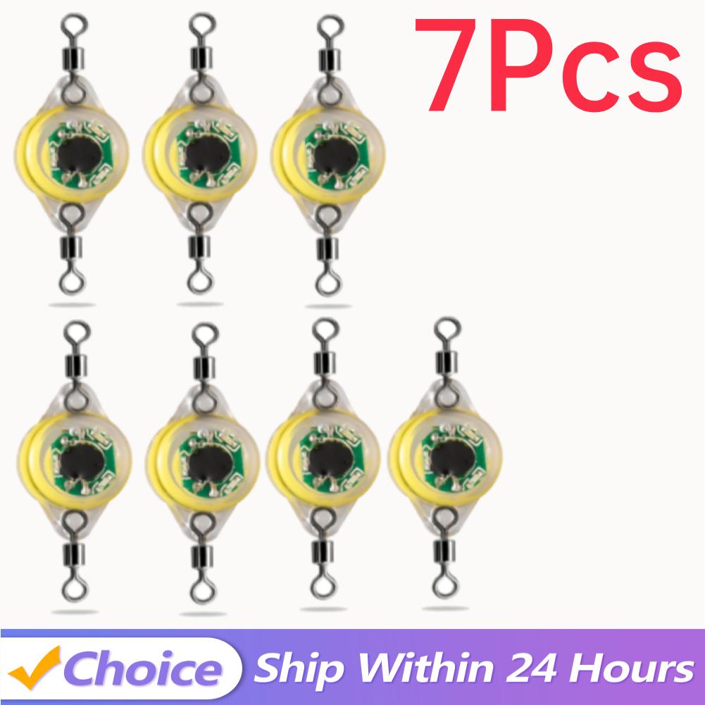 5-2PCS LED Fishing Lure Light Flashing 4Color Deep Drop Underwater Eye Shape Fishing Squid Fishing Bait Luminous Attracting Fish