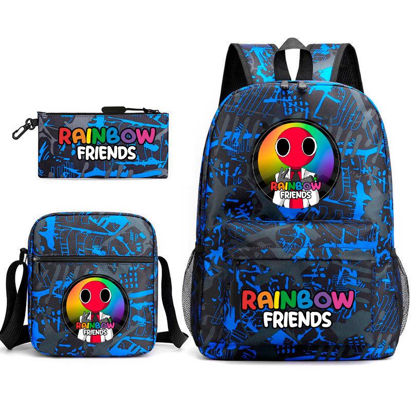 Rainbow Friends Gra Rainbow Friends Plecak Szkoła Podstawowa Torba Szkolna Gwiazda Zestaw Trzech Sztuk