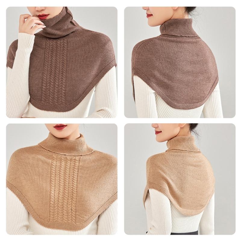 Scarf Shawl For Women Winter False Collar Scarfs for Women Neck Wrap Men Women Turtleneck Collar Scarf Knitted Elastic