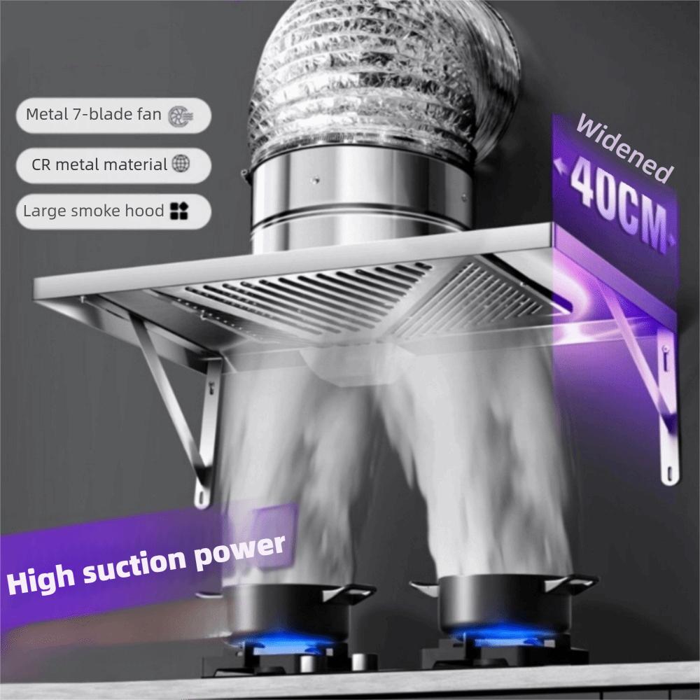 12inch Range Hoods 220V Powerful Oil Fume Extractor New Exhaust Fan  For Rental Homes