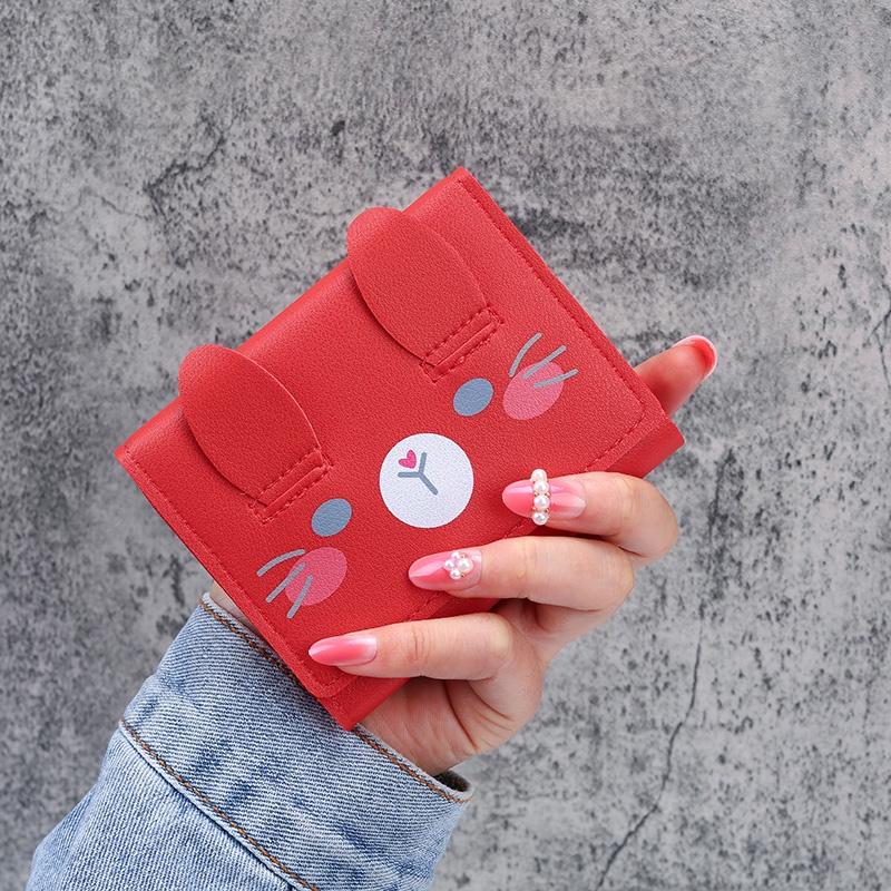 IELGY Wallet Women Short Cartoon Fashion Wallet Cute Personality Coin Purse Card Case