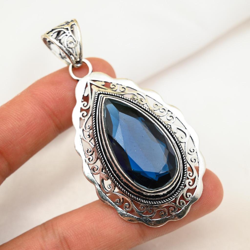 Iolite Pendant, 925 Solid Sterling Silver Pendant Handmade Gemstone Jewelry, Gifts For Wife Brand New Pendant