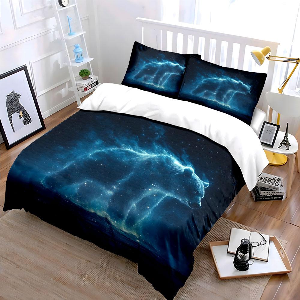 Cosmic bear in starlight Bedding sets Duvet covers Pillowcases(1* Duvet Cover 2* Pillowcases without duvet insert)