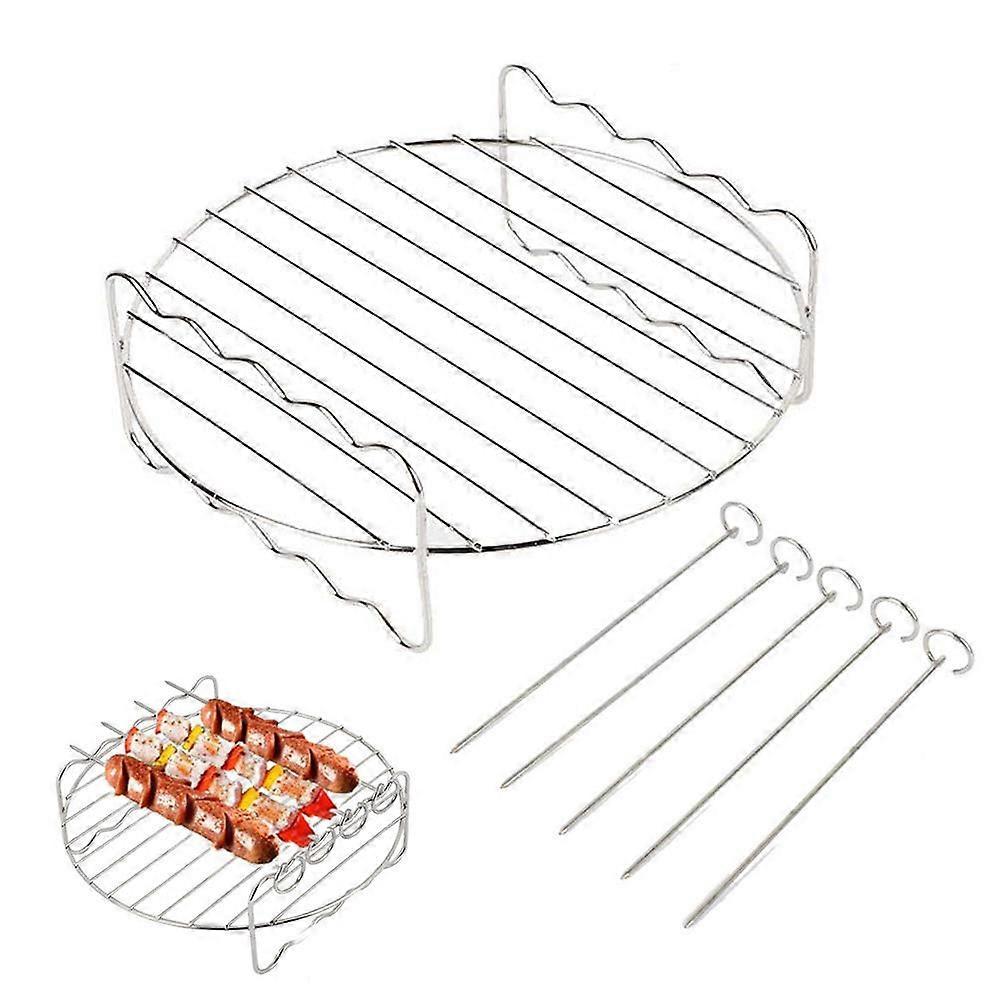 Heißluftfritteusen-Zubehör-Set, Mehrzweck-Doppelschicht-Gestell mit Spieß, Kompatibel für XL Power Airfryer Philips