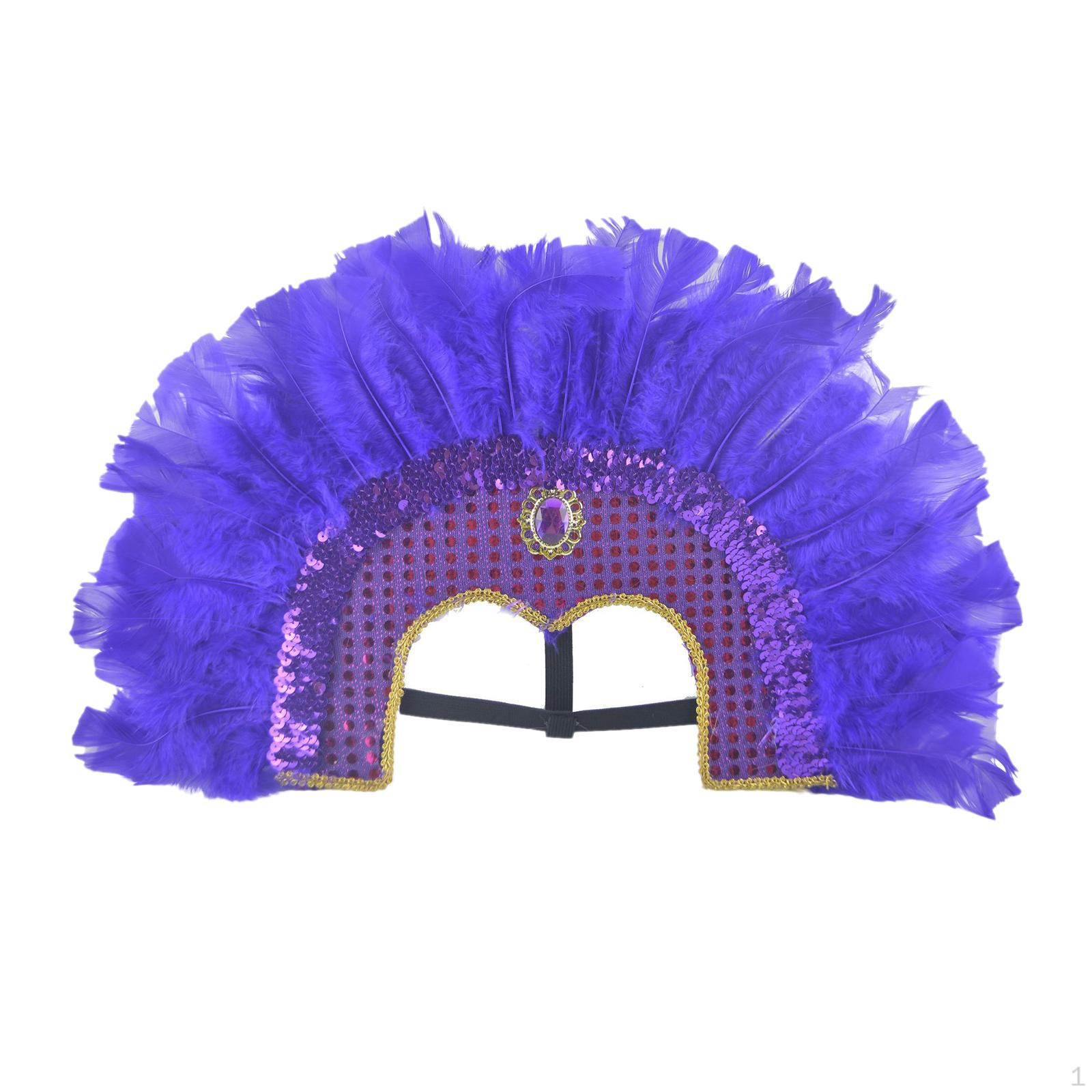 

Headdress, Ornamental Headpiece for Performance and Events Violet