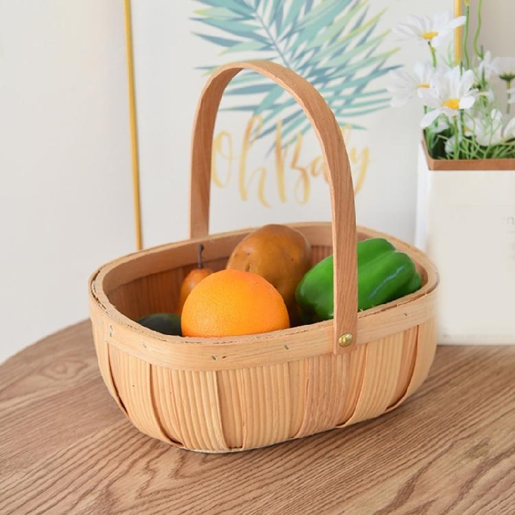 Cesto Multiuso Fatto a Mano Portatile per Picnic all'Aperto e Soluzione di Stoccaggio per Interni Organizzazione della Casa Uso Quotidiano