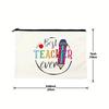 Organizer Pouch Bag Women Linen Cosmetic Bags Coffee Give Me Teacher Power Lipstick Organizer