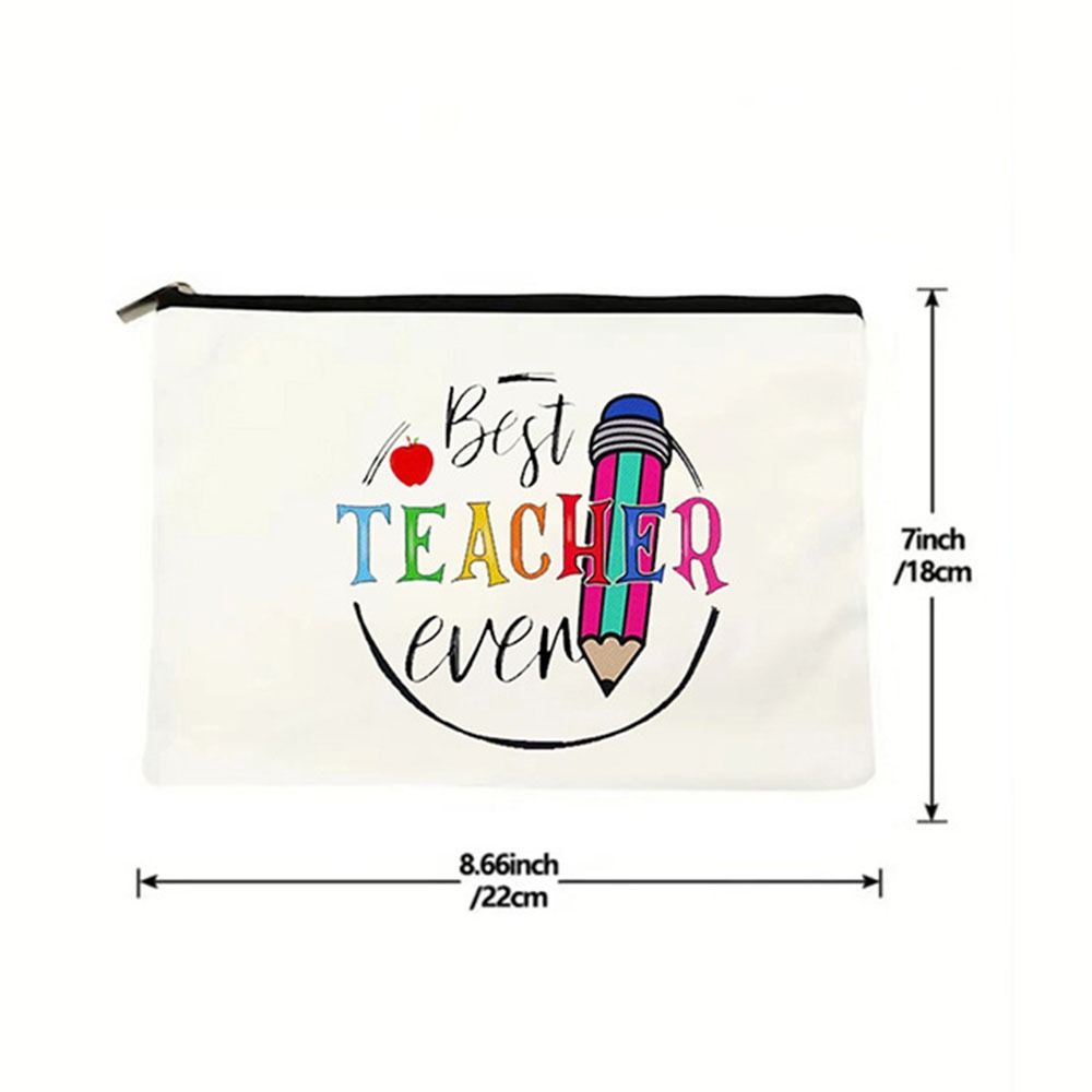 Organizer Pouch Bag Women Linen Cosmetic Bags Coffee Give Me Teacher Power Lipstick Organizer
