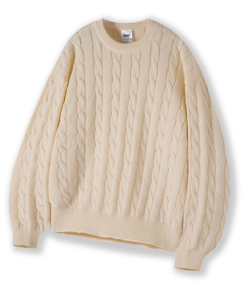 Yosemiti Cable Knit Ivory Ykm-105