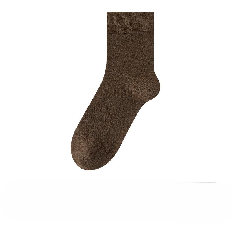 Herren Dicke Baumwolle Herbst und Winter Warme Mittelhohe Socken, Antibakteriell Herbst Reine Baumwolle Anti-Geruch und Schweißabsorbierend Business Herrensocken
