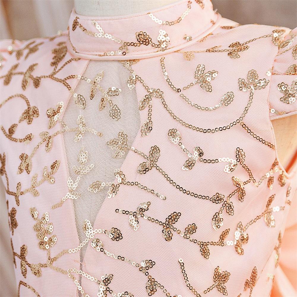 Wedding Flower Girls Dress Toddler Baptism 1st Birthday Dress Baby Girl Clothes Princess Wedding Lace Party Kids Costume T6085