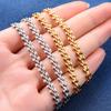 Cute Stainless Steel Necklace Link Wheat Chain for Women Silver and Gold Plated Neck Choker Metal Jewelry Accessories Gift