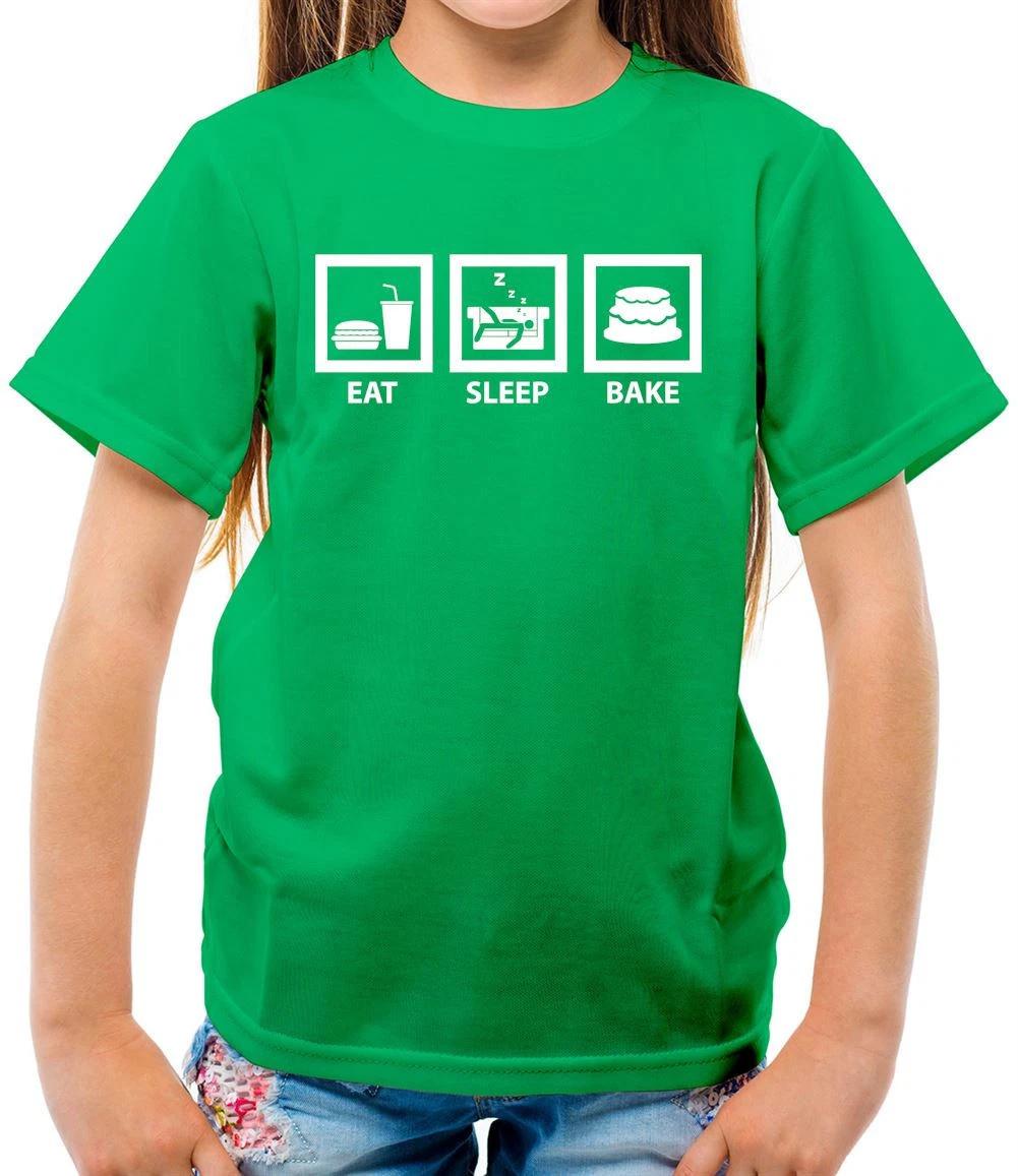 Eat Sleep Bake - Kids T-Shirt - Baker Baking Cake Cakes Love Funny Chef 140