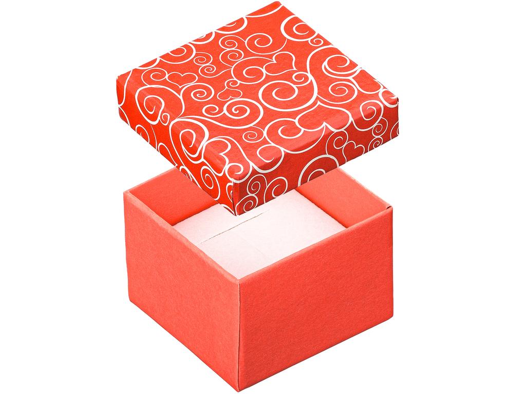 Red Gift Box for Jewelry Decorative Packaging Heart Two Hearts