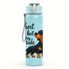 1PC Dachshund Attitude Quote Text 750ml Color Plastic Sports Water Bottle Leakproof Flip Straw Lid For Sports Office Home Use