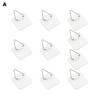 10Pcs Storage Hook Self-Adhesive Picture Hanger Easy Installation Hanging Hooks for Home Decorations