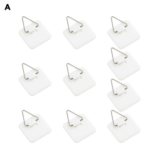 10Pcs Storage Hook Self-Adhesive Picture Hanger Easy Installation Hanging Hooks for Home Decorations