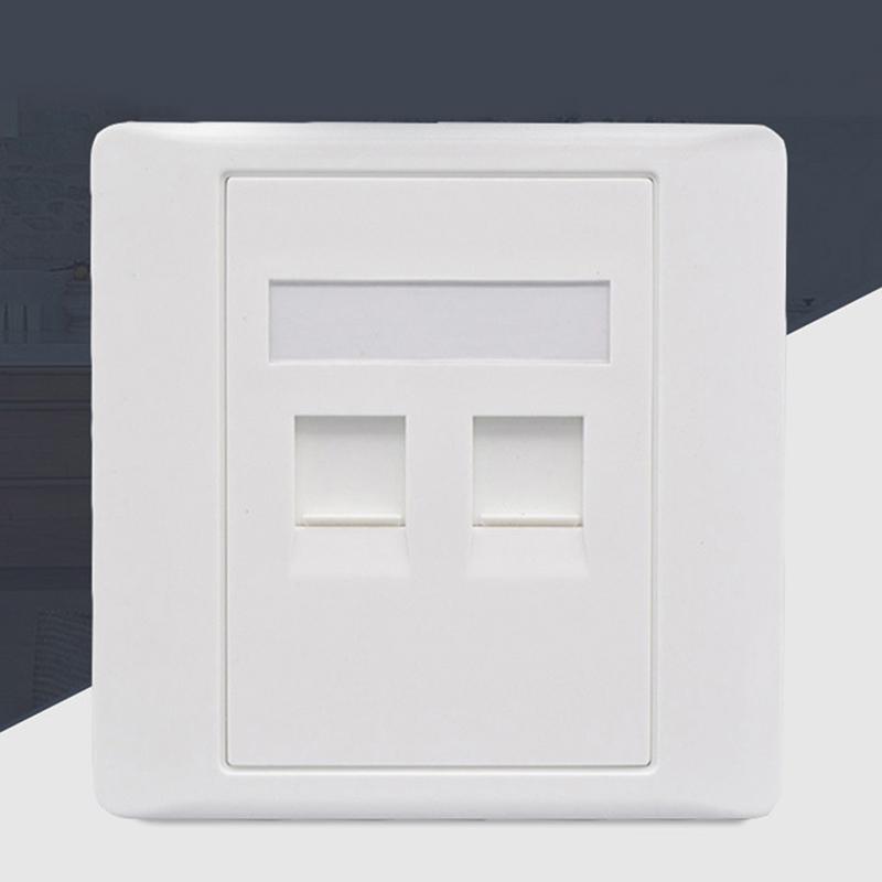 Buy 86 Type Computer Socket Panel Cat5E Network Module 2 Rj45 Interface ...