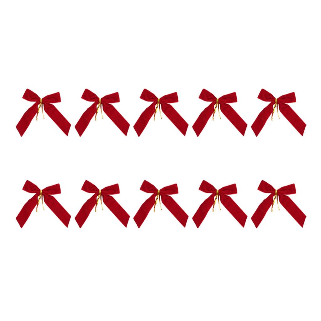 Small Velvet Christmas Bows for Christmas Tree Wreath Gift Wrapping Crafts Wedding Party Home Decor