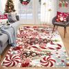 Christmas Scene Design Pattern Design DoorMats Non-Slip Bathroom Floor Mat, Microfiber Absorbent Machine Washable Polyester Rug