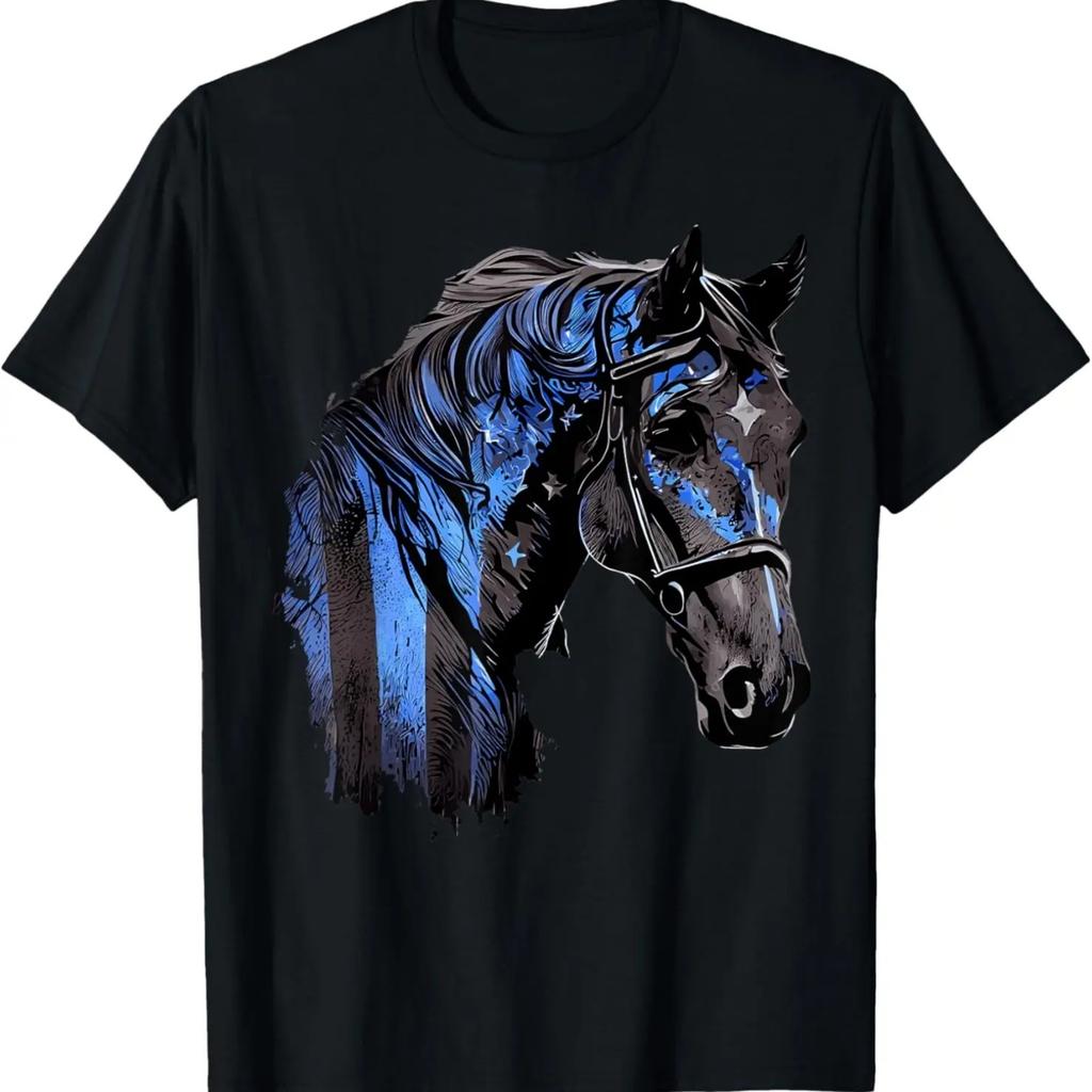 Red Horse Sunset T-Shirt - Cute Bae Chibi Cowboy Kid T-Shirt