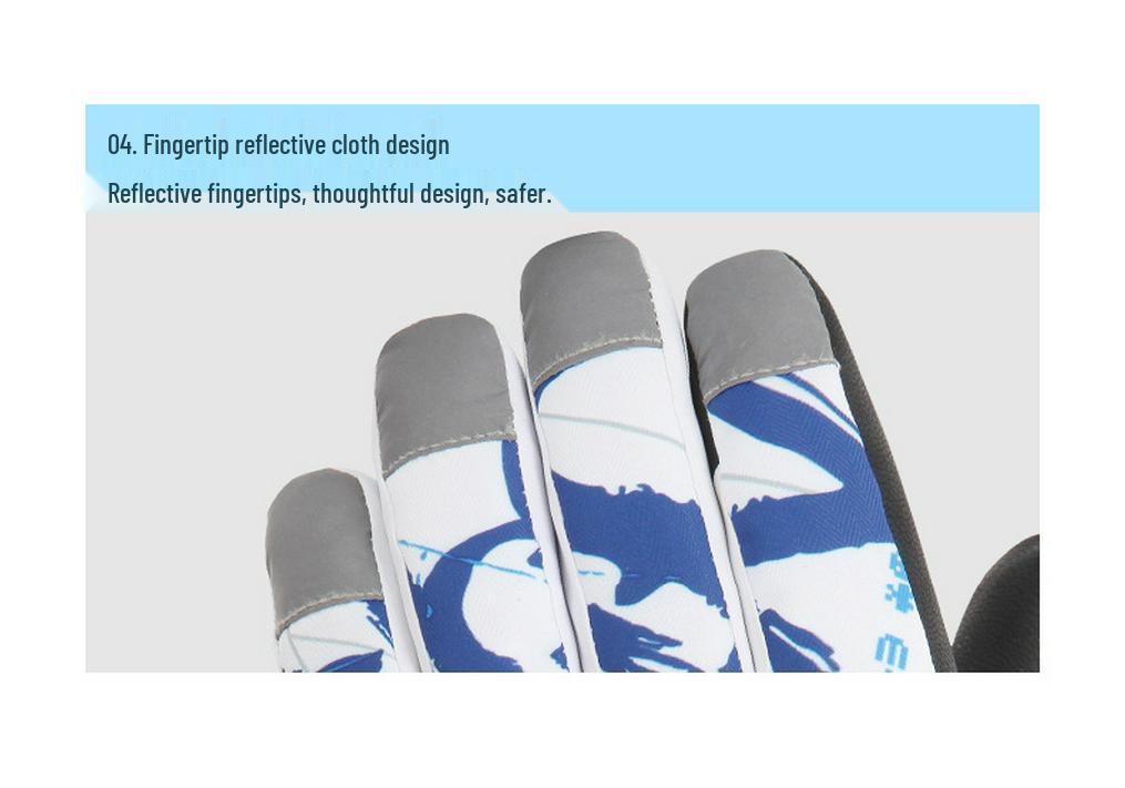 Yirenxing Winter Ski Gloves: Fleece-Lined, Waterproof, Non-slip, Windproof Motorcycle Gloves for Men and Women.