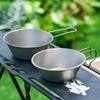 Pure Titanium Outdoor Portable Snow Bowl Folding Bowl Tableware Rice Bowl Camping Picnic Special Tableware