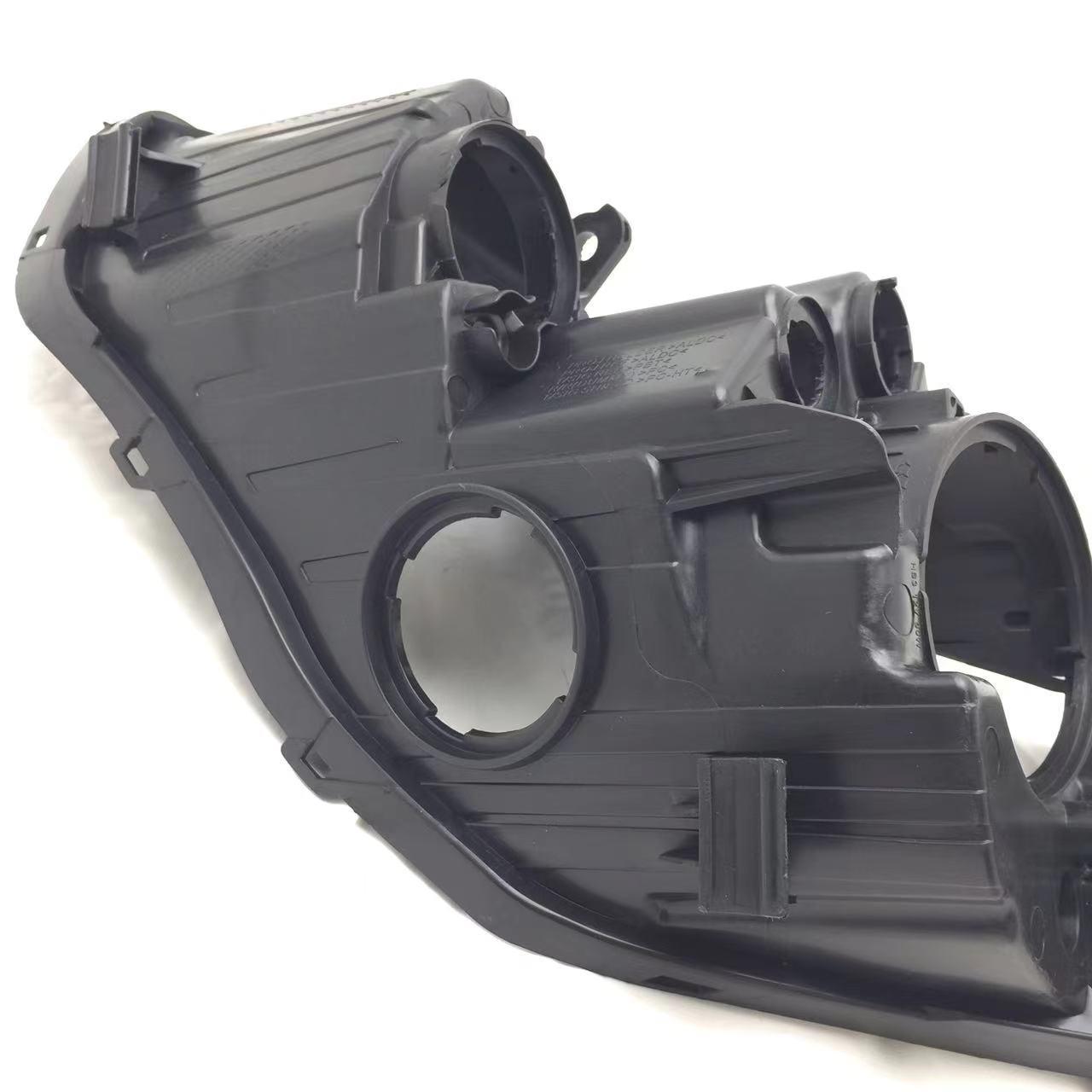 

12-16 Elantra Headlight Back Shell: Full Series Black Bottom Lamp Base Premium Low Quality, Right Passenger Side