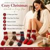 5pairs Thickened Deer Knit Winter Socks Soft Warm Mid-Calf Socks Christmas Reindeer Socks  Autumn
