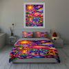 Colorful, Flamingo, Psychedelic. Bedding Duvet Cover Sets Duvet Covers Pillowcases Gifts (1 * Duvet Cover 2 * Pillowcases, Without Duvet Insert)